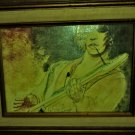 Rolling Stones) keith richards live 1978 original OLD framed painting 1 of a kind