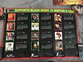 pgd 1991-1992 supports black music month rare promo poster