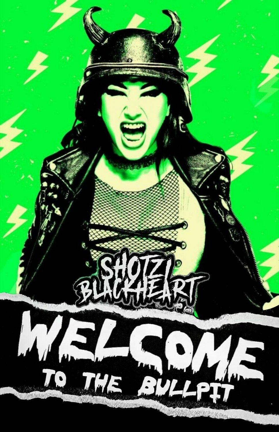 wrestling/ shotzi blackheart welcome to the bullpit color wwe poster