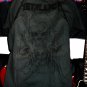 metallica skull xl dark tee with black art in excellent shape - metal hard rock