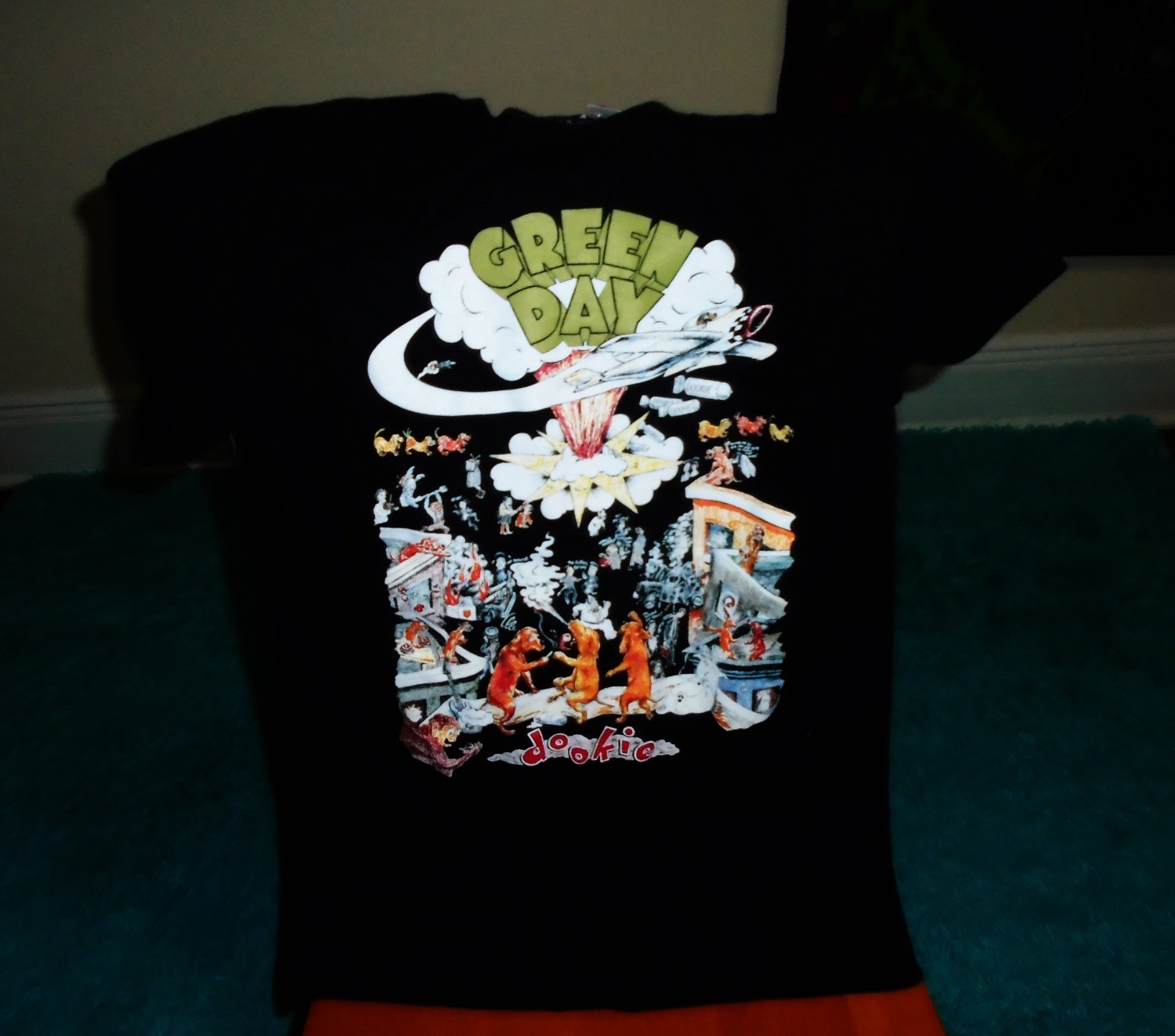green day dookie new small tee - power pop punk guitar amy