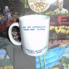 beatles coffee mug 1968 photo with HELP lyrics on back NEW - fab four rickenbacker love