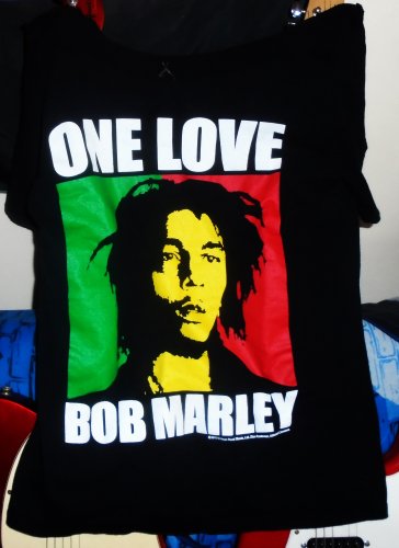 bob marley one love 2011 official s/m unisex neck cut off reggae tee - survival legend