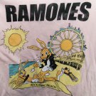 ramones rockaway beach bugs bunny size 12 L teen girl tee - punk rock fun cbgb