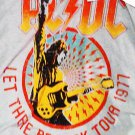 ac dc let there be rock tour 1977 M women CROP tee - angus thunderstruck malcom