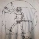 fender Vitruvian Man with stratocaster art L official tee - kinks lola hendrix srv