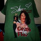 selena como la flor official S silver red sparkle letters tee - texas mexico