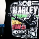 bob marley uprising tour 1980 L reggae tee - rasta jamming exodus legend rock