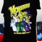 monsters the original horror show! m tee- creature frankenstein mummy wolfman