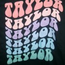taylor logo L kids gildan tee - swift swifties mick james acoustic guitars pop