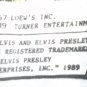 elvis presley mint official glitter name 1989 tee - jailhouse rock n roll king