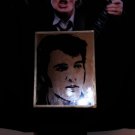 elvis presley rare portrait mirror vintage 1970s - king creole speedway rock n roll king