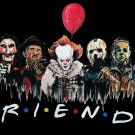 friends vintage s women tee - horror movies it freddy chucky ghostface jason