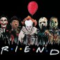 friends vintage s women tee - horror movies it freddy chucky ghostface jason