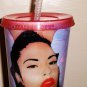 selena 25th anniversary large drinkware container & straw with glitter lid - pop latin