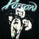 poison band logo official woman m tee - glam hard rock bret michaels play dirty