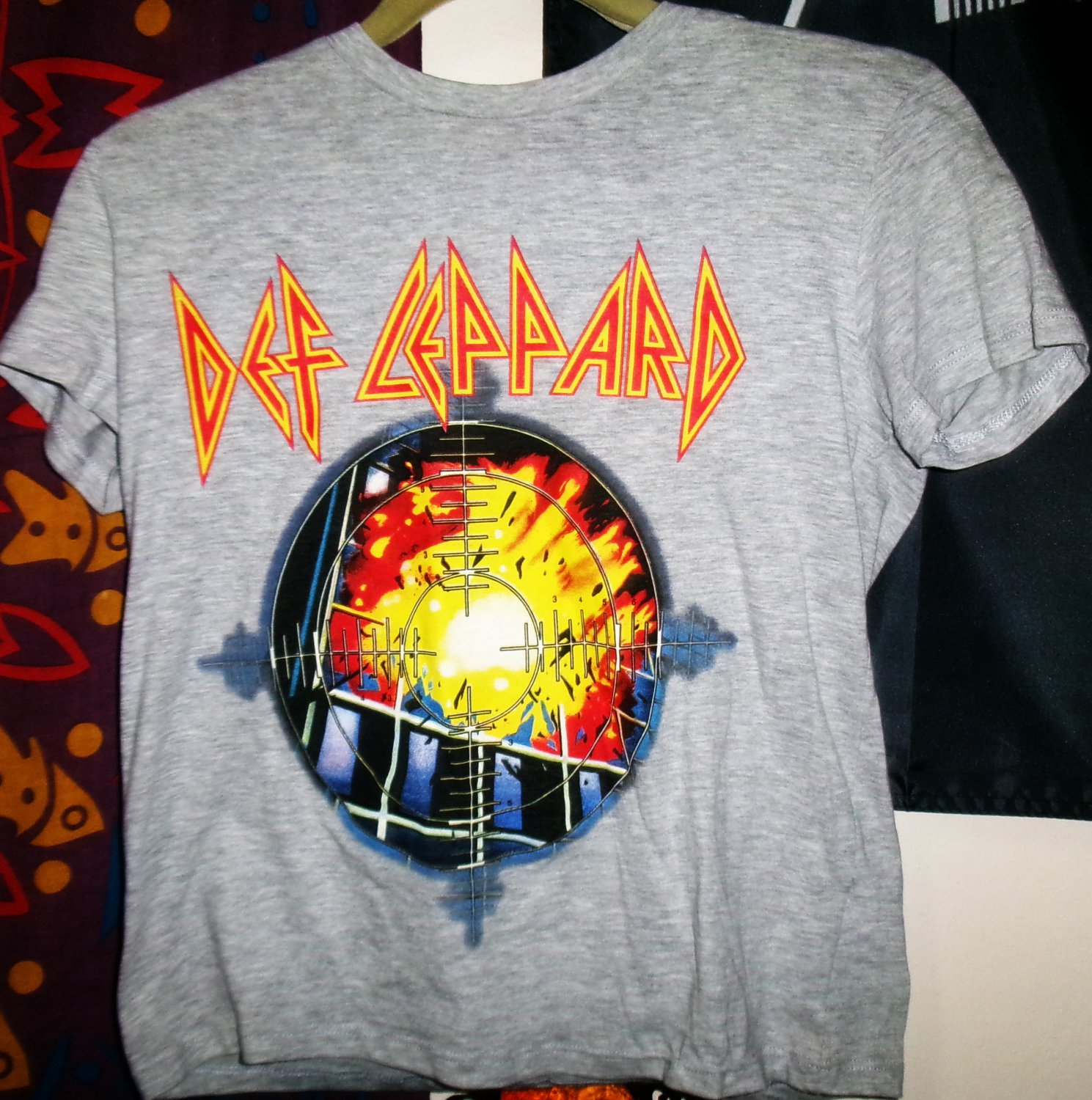 def leppard pyromania logo s woman official tee - hard rock glam metal hysteria