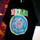 nirvana blue smiley L tee - punk idie rock teen spirit kurt cobain fender jaguar