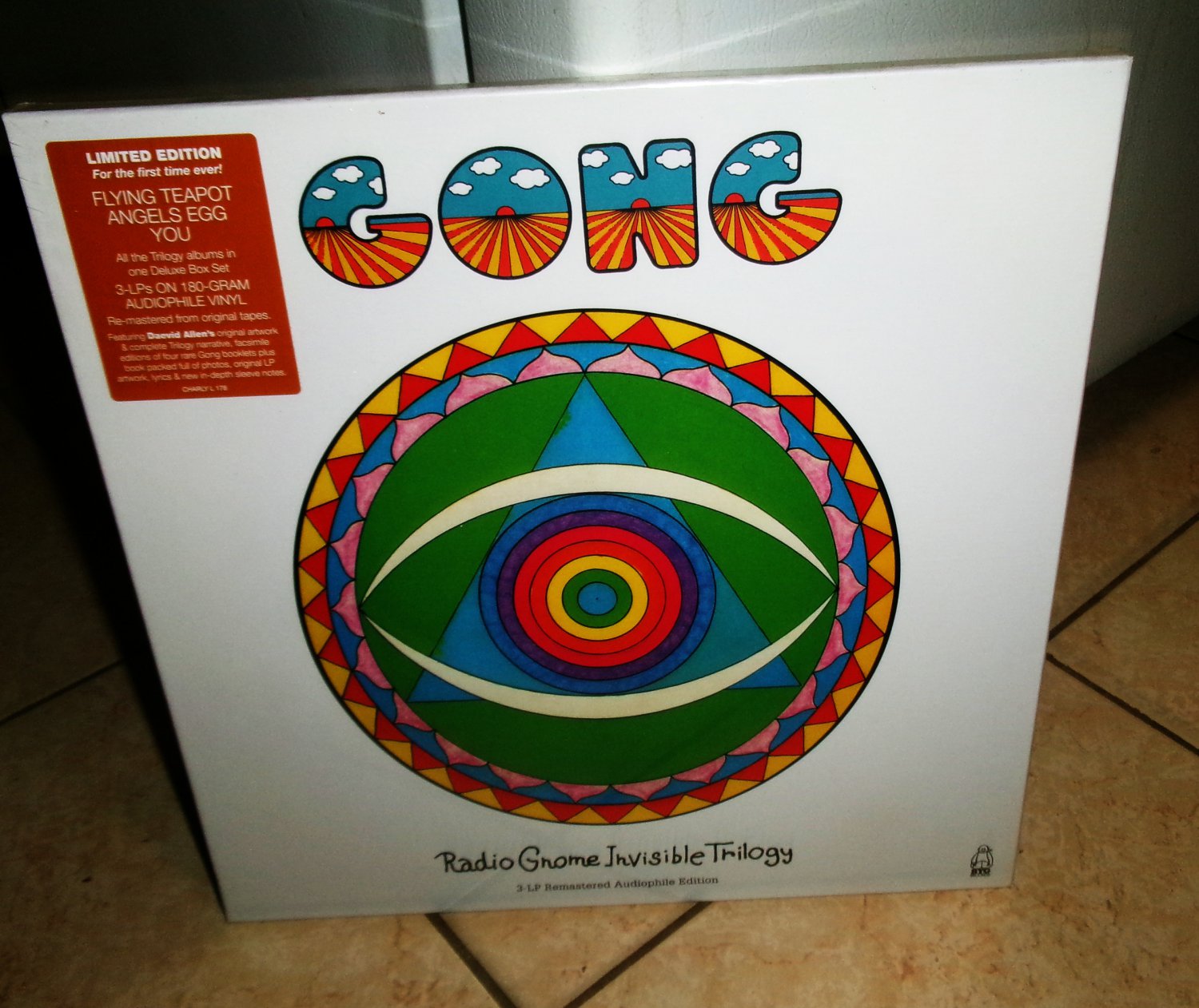gong radio gnome invisible trilogy sealed 2015 uk 3 180 gram lp box set & 4 books