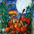 grateful dead skeleton & guitar in cornfield & pumpkins new M tee die sweatshirt