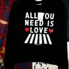 beatles all you need is love song title new m woman sweatshirt - lennon ringo fab four