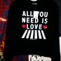 beatles all you need is love song title new m woman sweatshirt - lennon ringo fab four