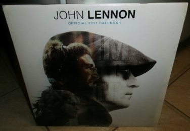 john lennon 2017 sealed official uk calendar - beatles plastic on band love help