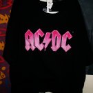 ac dc pink logo 2xl official woman tee - angus malcom hard rock thunderstruck