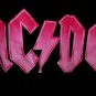 ac dc pink logo 2xl official woman tee - angus malcom hard rock thunderstruck