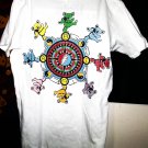 grateful dead dancing bears xs -s women tee - jerry garcia truckin candyman trip