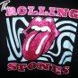 rolling stones new official long pink sparkle L w beack/over pants tee - jagger keith