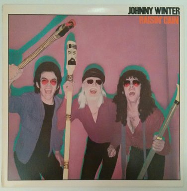 johnny winter raisin cain mint 1980 lp - texas blues rock guitar slinger crawl