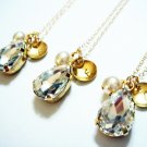Monogram Gold Necklace - 14k Gold Filled Sensitive Skin Initial Bridesmaid Gift