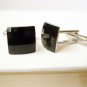 Black Swarovski Cufflink - Jet Crystal Checkboard Mens Gift