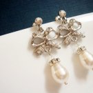 Tie the Knot Bridal Swarovski Pearl Earrings - Wedding Bridesmaid Gift E034