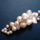 Swarovski Bridal Barrette - Wedding Flower Hair Clip HS039