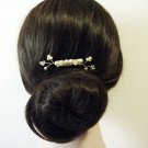 Handmade Cluster Pearl Hair Comb - Swarovski Crystal Wedding HS023