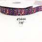 5 yard - 7/8" Nightmare Before Christmas Jack and Sally Skull Purple Grosgrain Ribbon Hair