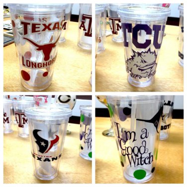 Clear Personalized Tumblers