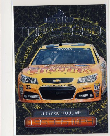 2013 Press Pass Ignite #66 Austin Dillon Car Top Speed