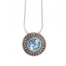STUNNING 17" Round Ancient Roman Glass w/ Rope/Bead Edge Necklace- MSRP $175.00