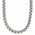 18" Oxidized Extra Large Box Chain Necklace (5.3mm) - MSRP $489.00