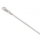 UNISEX 16" 025 Rhodium Plated Snake Chain Necklace (1mm) - MSRP $39.00