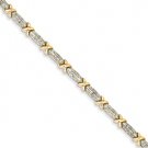 14k Diamond X Bracelet Style: Y10762A