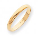 14k 3mm Half-Round Featherweight Band Style: LHR030
