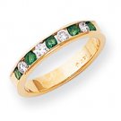 14k 2.25mm Emerald AA Diamond Anniversary Band Style: X1313E/AA