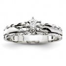 14k 14k White Gold AA Quality Trio Engagement Ring Style: Y2476AA-E