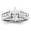 14k White Gold VS Diamond engagement ring Style: Y3149VS