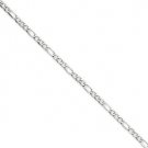 14k 2.5mm White Gold Figaro Chain Style: BC119-24