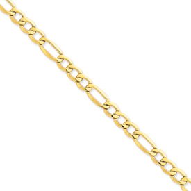 14k 7.3mm Semi-Solid Figaro Chain Style: BC97-24